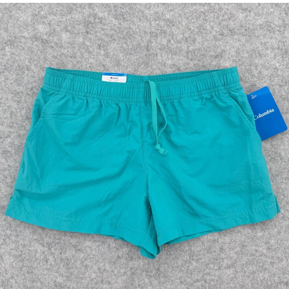 NWT Columbia Sandy River Teal Athletic Shorts Women's Size X-SMALL